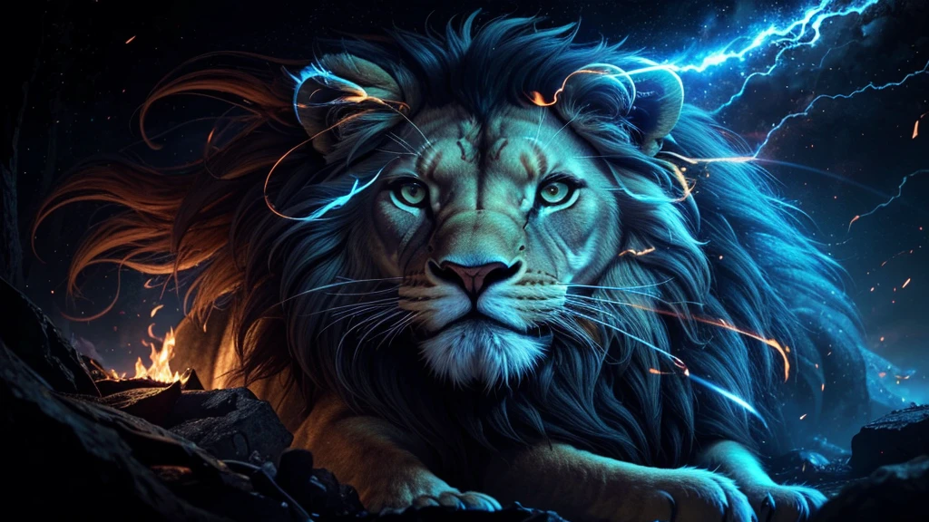 Lion, Divine Lion, Detailed Realistic Lion 16K, Golden Lion, Strong Lion, 16K realistic detailed, Luz solar realista 8K, Detailed realistic solar energy, Luz naturals realista detalhada, Solar Power Screws, ULTRAHD Photorealism, Ultra-realistic detailed colors, Texturas Detalhadas photorrealistics 16K, Contraste Natural 8K, Ultra Detalhado 8K, Nitidez 8K photorrealistic, golden light, black and gold, naturals, Linda, Rendering, photorrealistic, UltraHigh definition, 4K, detailed textures, thunder, detailed shadows, detailed colors, SUNSET, SUNSET, SUNSET, naturals Linda, Great Divine, SUNSET, detailed contrast, realistic contrast, high resolution, detailed colors, fire, villany, divine creature, 8K Realista Detalhado, 16K, 8K, High definition, detailed contrast, realistic contrast, high resolution, detailed colors, fire, villany, divine creature, 8K, realistic detailed, posh,