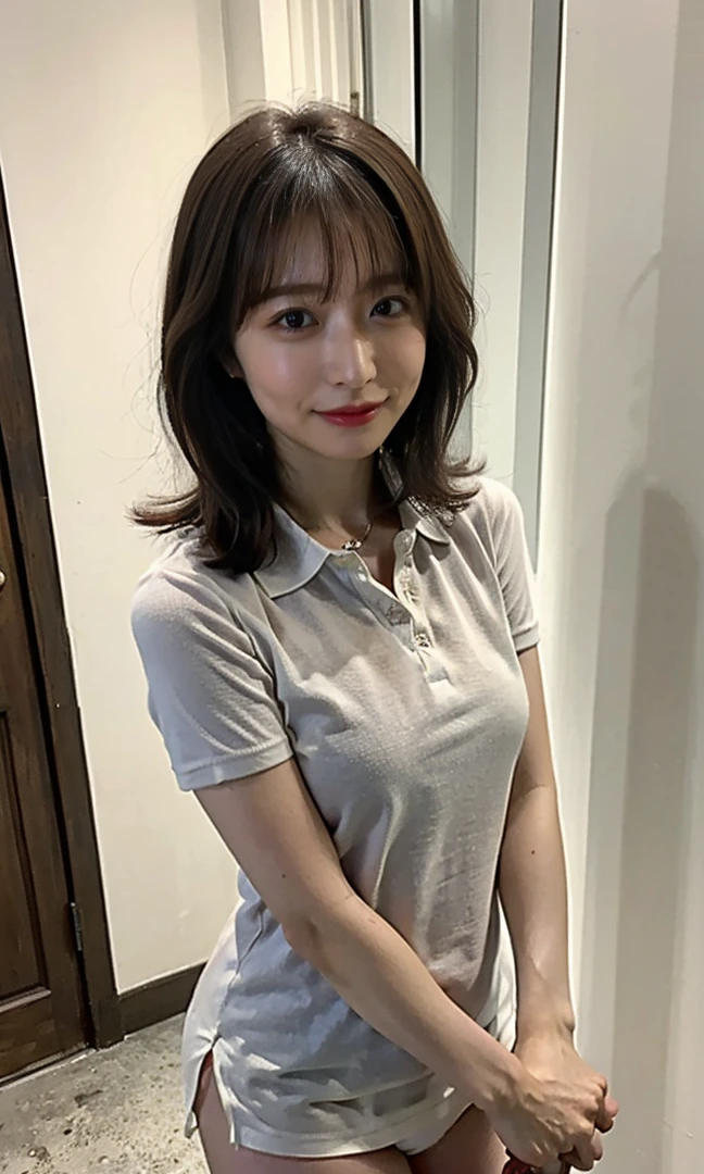 She puts her hand inside her panties and masturbates。、.(((Pantyhose w.Medium Short Hair、Shoulder-length hair:1.4))).((A luxurious navy blue shirt with a navy blue collar、Standing photo、Medium Hair、服の上からでもわかるBig Breasts、Both hands are in front of the belly button、A photo of panties visible through a short polo shirt、Roll up your shirt with your hands、She is wearing a white polo shirt and luxurious white panties.、:1.4))、In the living room、Cream Hair Color、Her huge breasts are obvious even through her clothes...、Small earrings、Light brown hair color、:1.4))、Shiny Hair、Light beige hair color、Background Blur、Light brown hair、{{Cowgirl Shot}}、((Close-up shot from the waist up、Big Breasts:1.4))、Big Breasts、にっこりsmile、服からでも分かるBig Breasts、Cowboy Shot、素敵なsmile、((Revealing clothing))、Full body photo、ring、Tuck your hair behind one ear、Silver Necklace、smile、Caustics、Highly detailed photos、Big Breasts、Super no makeup、(8K、RAW Photos、Highest quality、masterpiece:1.2)、(Realistic、Realistic)、1 Girl、((Big Breastsショートヘア、Looking into the camera:1.4))、Hair blowing in the wind