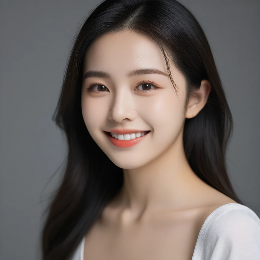 8K, Ultra-high resolution, Highest quality, masterpiece, 三分割法によるphotograph,Surreal, photograph, 1 girl, (:1.3), pretty girl, Cute face, Beautiful eyes in every detail, 細かくdetailedに,masterpiece,, One Girl:1.2, Japan Female Announcer,whole body、Black Hair、well-groomed eyebrows、Cute Lip Makeup,(masterpiece, Highest quality, Highest quality, Official Art, beautifully、aesthetic:1.2), (One girl), 非常にdetailedな,(Fractal Art:1.3),colorful,最もdetailedな,Cute gestures、so beautiful,A carefree smile,Healing the heart,Long Straight Hair,Looking at the audience、beauty,Long neck、Laugh a little、Please close your mouth and laugh、(((Ideal body type))),A-cup small breasts :2,、Portraiture:2、Perfect Anatomy、鮮明なdetailed、detailed、Surreal、Light and shadow,Strong light