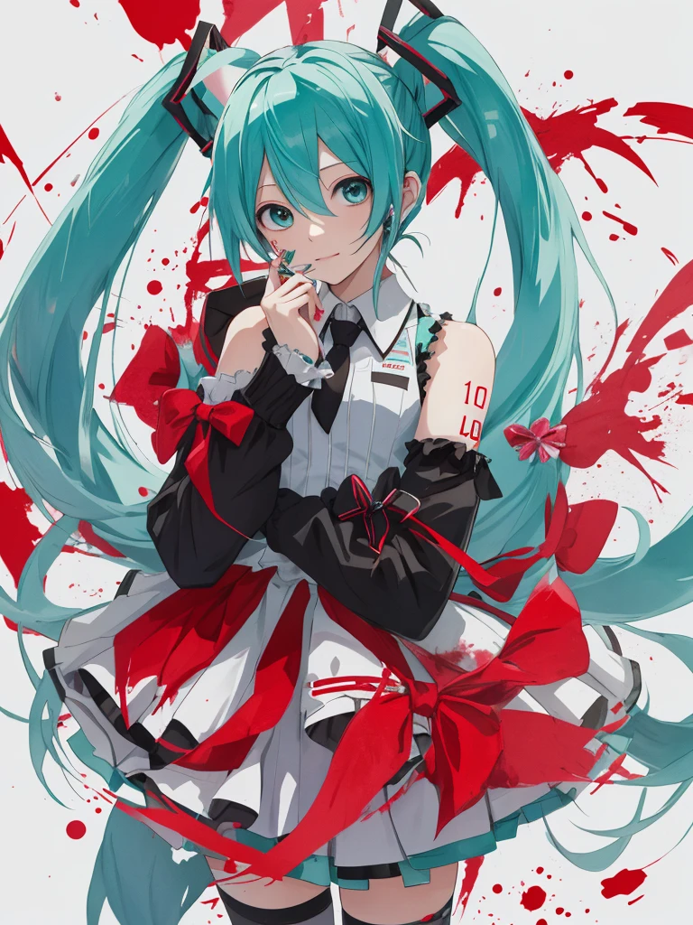 hatsune miku, yandere, blood