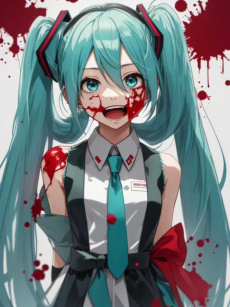 hatsune miku, yandere, blood