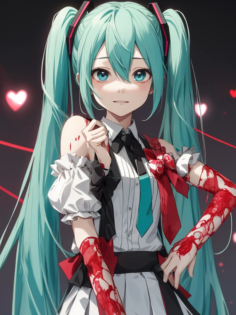 hatsune miku, yandere, blood