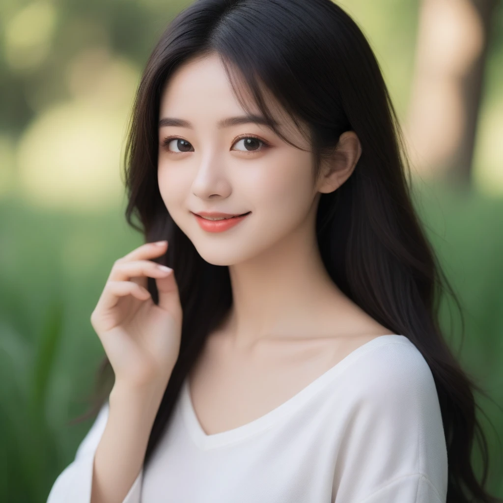 8K, Ultra-high resolution, Highest quality, masterpiece, 三分割法によるphotograph,Surreal, photograph, 1 girl, (16 years old:1.3), pretty girl, Cute face, Beautiful eyes in every detail, 細かくdetailedに,masterpiece,, One Girl:1.2, Japan Female Announcer,whole body、Black Hair、well-groomed eyebrows、Cute Lip Makeup,Minimalist Travel,Lonely, Green grassland,空を見上げる1 girl, Minimalism, In the savannah, figure,最もdetailedな,Cute gestures、so beautiful,A carefree smile,Healing the heart,Long Straight Hair,Looking at the audience、beauty,Long neck、Laugh a little、Please close your mouth and laugh、(((Ideal body type))),A-cup small breasts :2,、Portraiture:2、Perfect Anatomy、鮮明なdetailed、detailed、Surreal、Light and shadow,Strong light