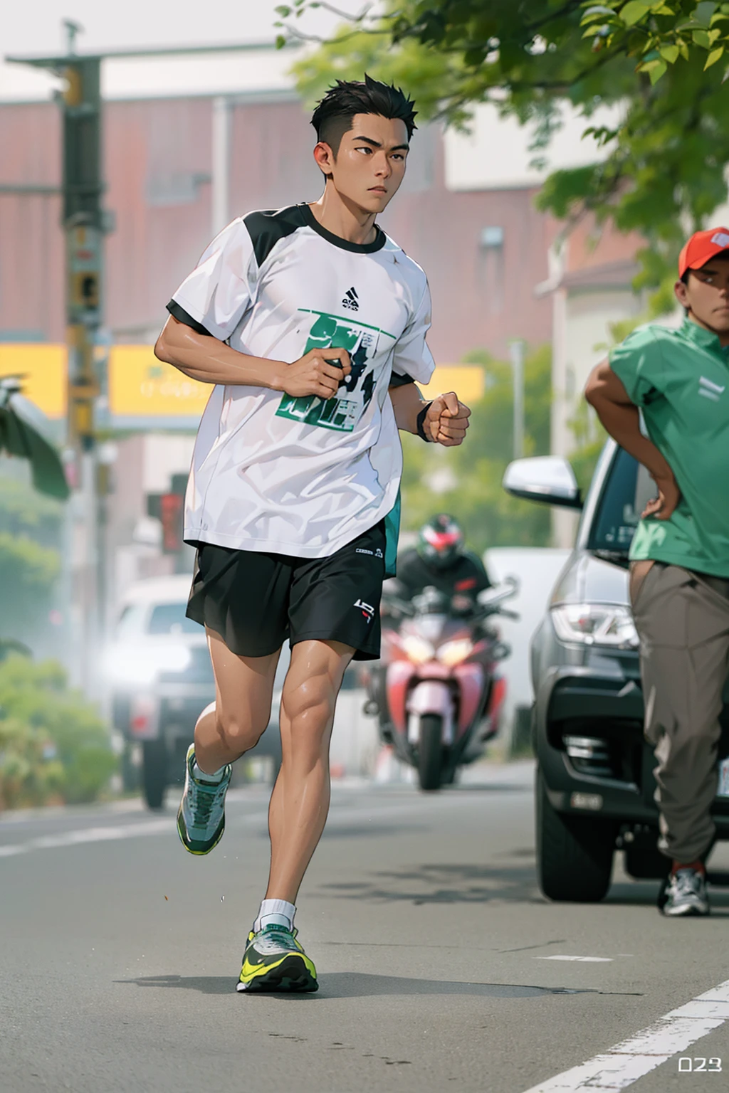 (Best quality,A high resolution,Ultra-detailed,Realistic:1.2),2023 runner,(promotional poster)。