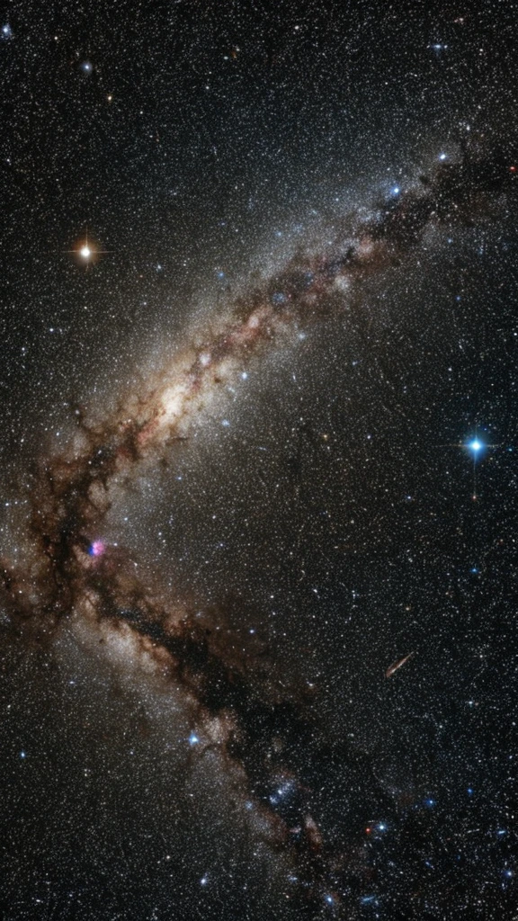 Yellow explosion in space nebula, Milky Way