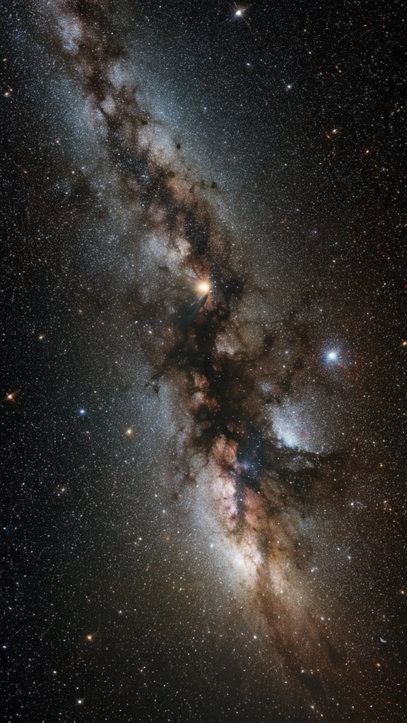 Yellow explosion in space nebula, Milky Way