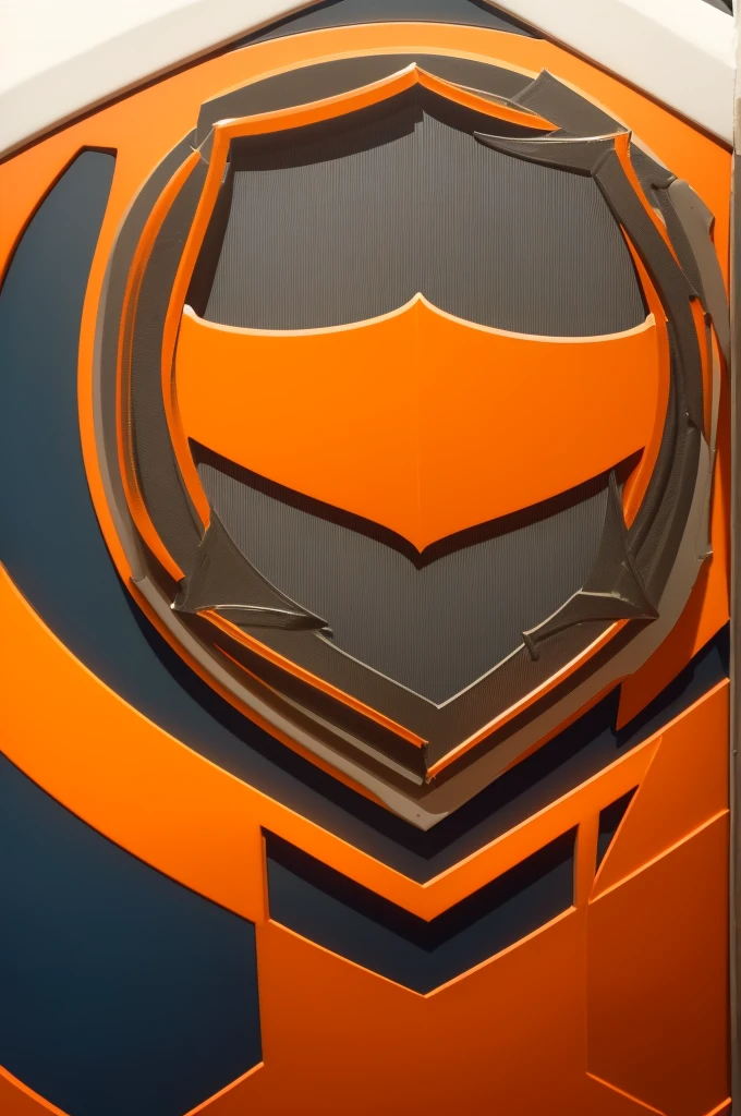 ((best create a team shield with the name Invictus with the I in the center and the V at the bottom, the colors of the letters orange with white border), ((masterpiece)), (detailed), perfect face paenas the letters I and v on the shield large letters on the shield