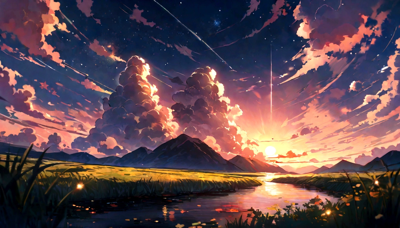 Background with、Landscape painting、big bang、top-quality、超A high resolution、Ultra-Reality、ultra-detailliert、An ultra-high picture quality、Colorful、Glitter