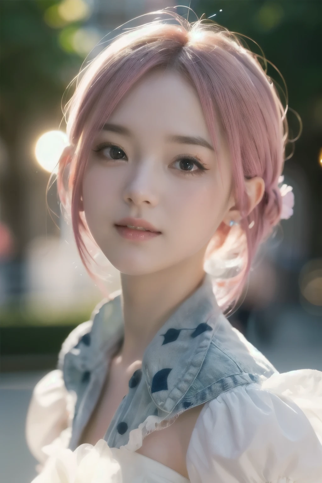 beautiful detailed eyes, beautiful detailed lips, extremely detailed eyes and face, long eyelashes, 1girl, chibi, kawaii, cute, , photo-realistic, hyperrealistic, street fashion, cosplay, rem from re:zero, full body, smiling, fantasy, fantasy art, digital painting, cinematic lighting, dramatic lighting, vibrant colors, highly detailed, sharp focus, volumetric lighting, photorealistic, 8k, best quality, masterpiece