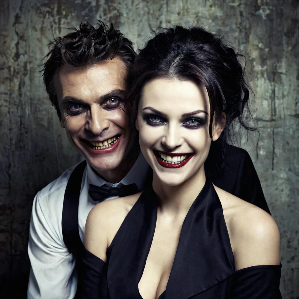 Men and women psychopath Creepy Smile