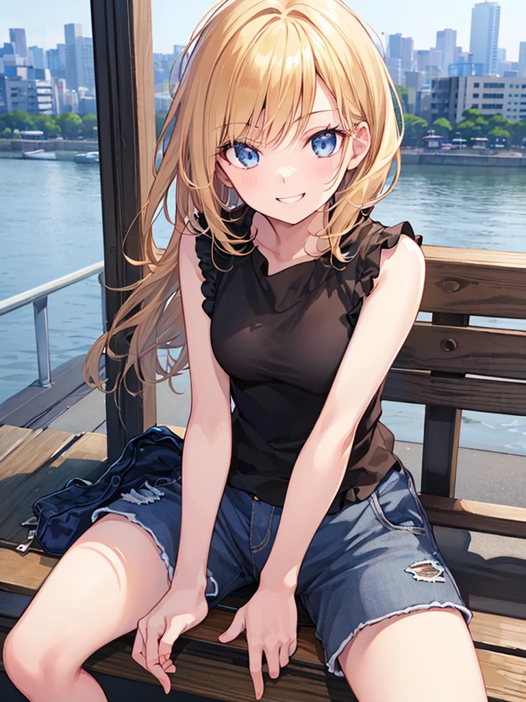 1 girl, 18yo, (flat chest: 1.5), blue eyes, light brown hair, bob cut, summer outfit, smile, open mouth, full body, (various pose:1.5), simple background, 8k, RAW photo, best quality, masterpiece, extremely detailed 8k wallpaper, ultra-detailed, best shadow, detailed background, beautiful detailed face, beautiful detailed eyes, nice hands, perfect hands
