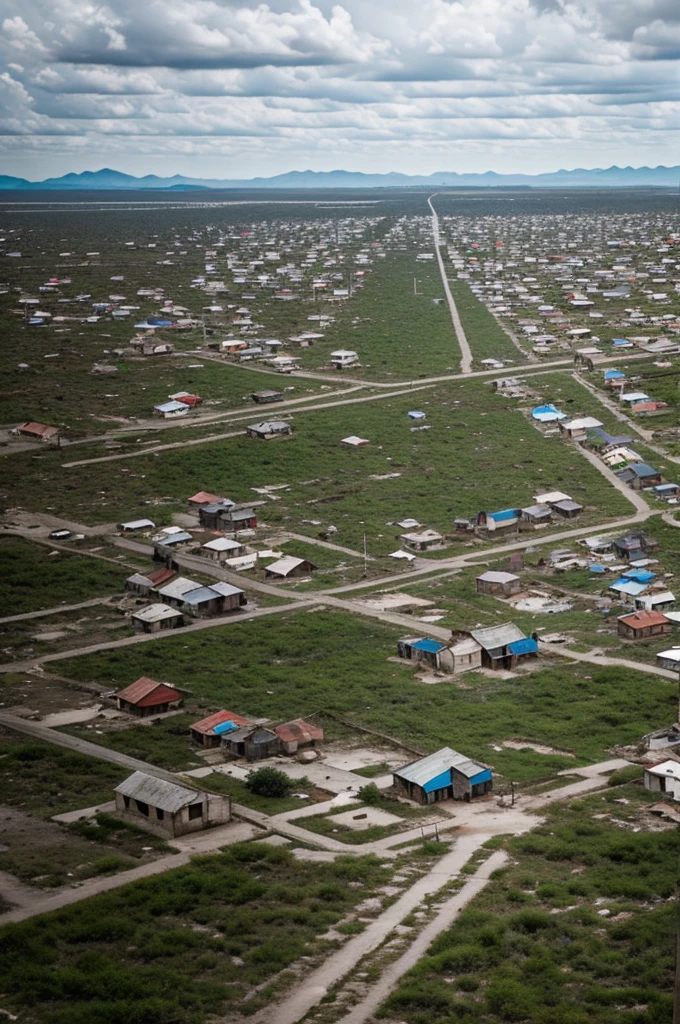 The world has no electricity.,abandoned town,There is no person.,Desolate,vegetation,no power,