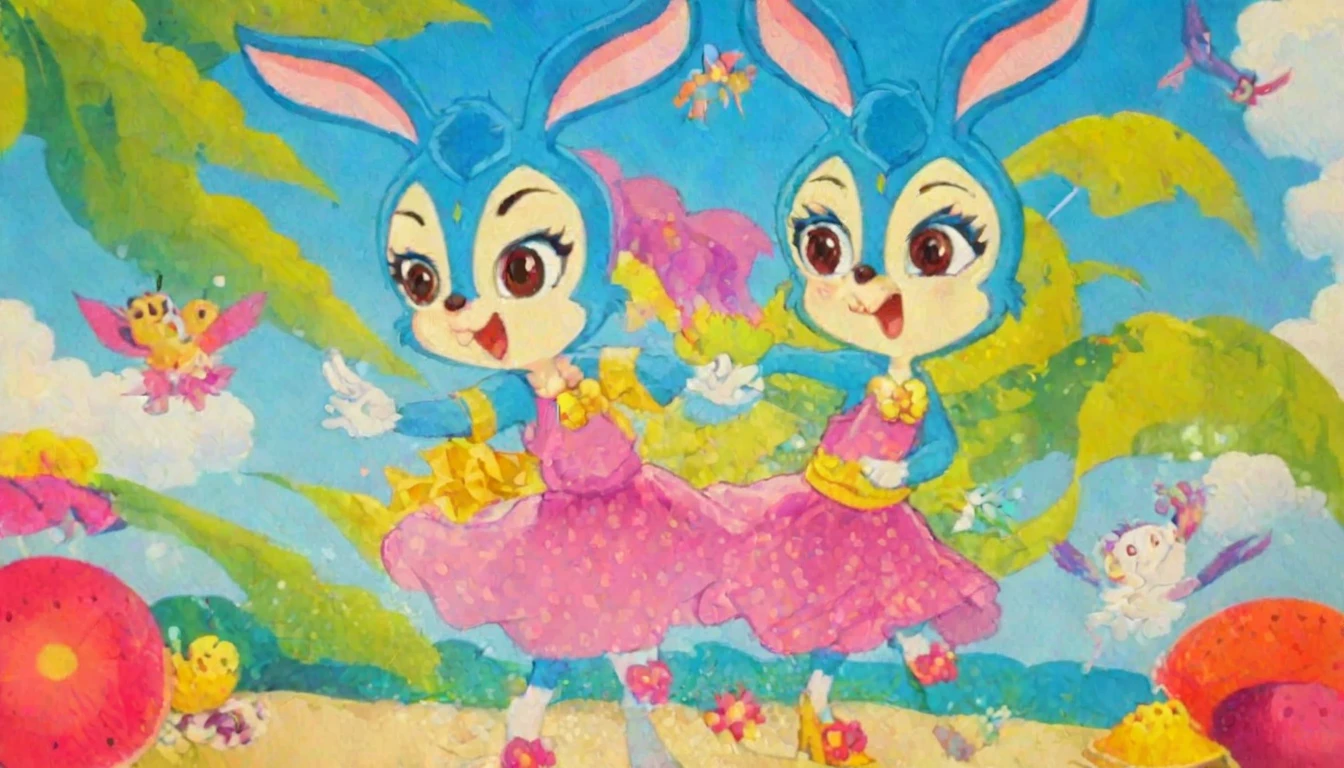 lantu,, masterpiece, best quality,Solitary,Animal ears,open mouth,Rabbit ears,Smile,simple backgroun德,hairy,Happy,1 girl,Sexy look,Beach,Bikini,Standing,Standing on one leg,full bo德y,Brown eyes,blush,Gloves,outstretche德 arms,re德 eyes,white Gloves,hairy female,Animal nose,Leg lift,Bunny Girl,Blue fur,Blue Hair,Tail,flat chest,Raise your arms,bo德y fur,sprea德 arms,:3