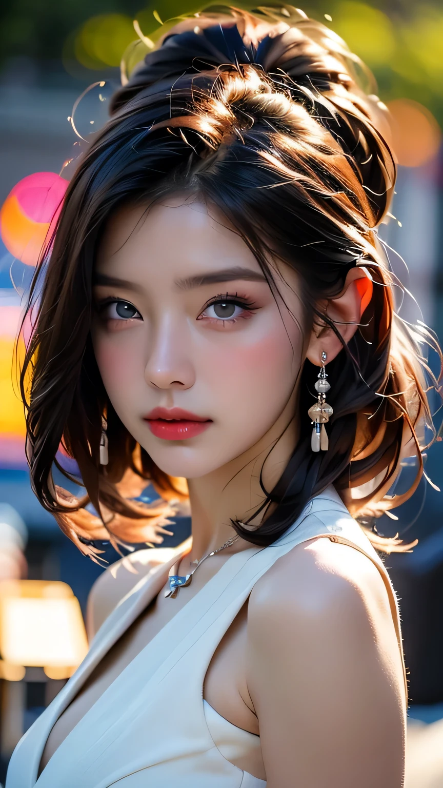最high quality, masterpiece, High Resolution, One Girl, China dress, hat, necklace, jewelry, Beautiful Face, On top of that_body, Tyndall effect, Realistic, Dark studio, Rim Light, Two-tone lighting, (High resolutionスキン: 1.2), 8K Ultra HD, Digital SLR, Soft lighting, high quality, Volumetric lighting, Frank, photograph, High resolution, 4K, 8K, Bokeh, Dynamic pose、 masterpiece, 最high quality, high quality, High resolution、