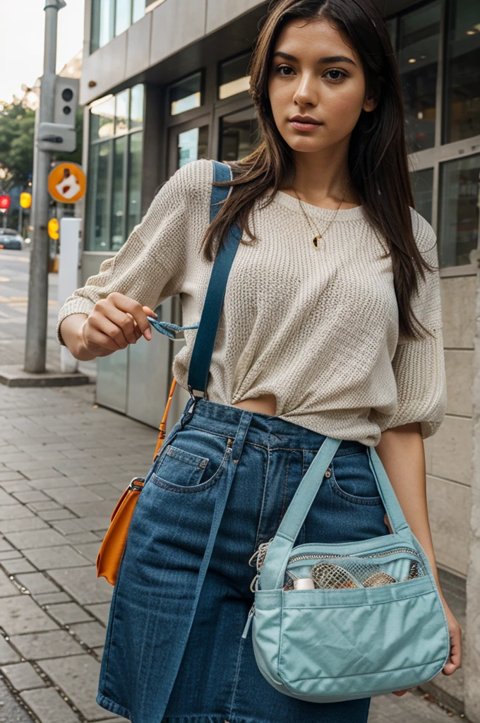 plastic woven sling bag