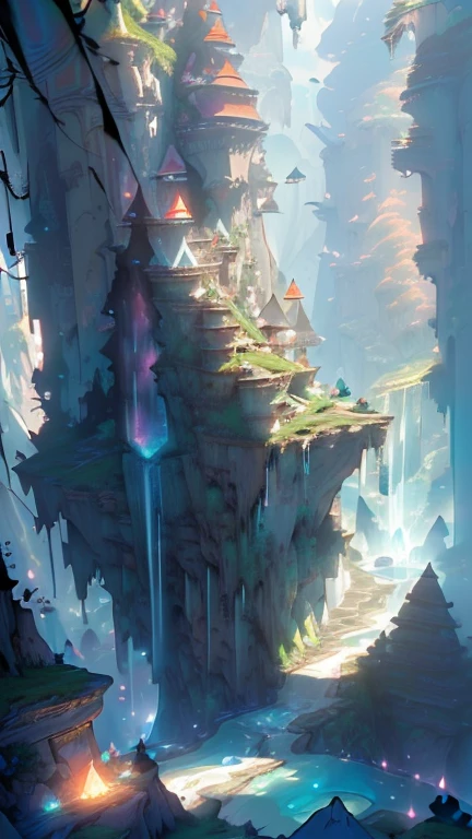 (((masterpiece))),(((high quality))),(((8K wallpaper))),(((Aerial view of an underground huge mega city reminiscent of ancient Egypt in a cavern with sparkling crystals))) ,(((giant glowing pyramid))),(((golden energy ball on top of pyramid)),(((stellar reactor))),(((ancient Egypt))),(((pyramids ))),(((underground))),(( (many pyramids ))),(((pyramids on the walls))),(((pyramids in the background))),((( giant grotto in the background))),(((bright crystals on the walls))),(((glow crystals))),(((moss))),(((moss everywhere))),(((lots of moss) )),(( (pillars))),(((underground rivers)) ),(((captivating descent)) ),(((camera view from above))),(((stunning scenery))),(((vivid scenery ))),(((fascinating views))),(((captivating beauty))),( ((enchanting scenery))),(((bright colors) )),(((transcendent experience) )),( ((unreal journey))),(((surreal scenery ))),(((captivating landscapes) )),(((incredible views))),(((stunning images))),(((dream perspective ))),(((captivating charm))),(((spectacular free fall))),fantastic art style,premium quality,ultra detailed,landscape,(((stalactites))),(((stalagmites))) ,amazing,(best quality),(high resolution),(sharp focus),(ultra detailed),(extremely detailed),(very high quality art),8k_wallpaper,(extremely detailed 8k CG),(very fine 8K CG ),((Super ultra detailed hyper hyper perfect piece)),Flawless,Illustration,(Dynamic Lighting),Dynamic Light,Cinematic Light,(Cinematic Shadow),(Textile Shading),(Shadow film),Vivid Colors,(((Floating crystals))),(((Bioluminescent aqua Glow))), (((Holographic Projections))),(((Waterfalls of Light))),(((Glowing Runes))),(((Crystal Caves))),(((Floating Glowing Islands))),(((intricate))),(((ornate))),(((scenery))),StackedCityAI,