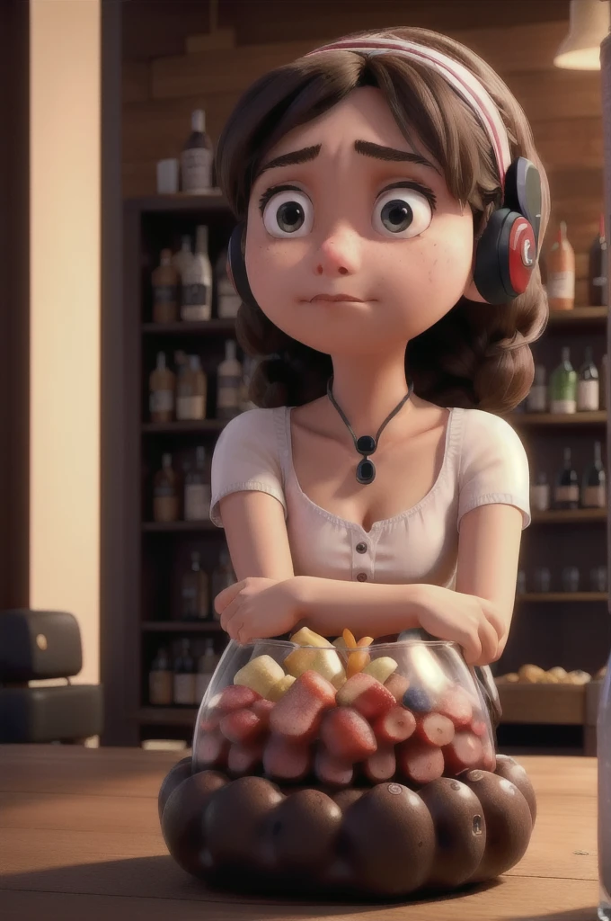 An image for AI about drinks for young females looks sad