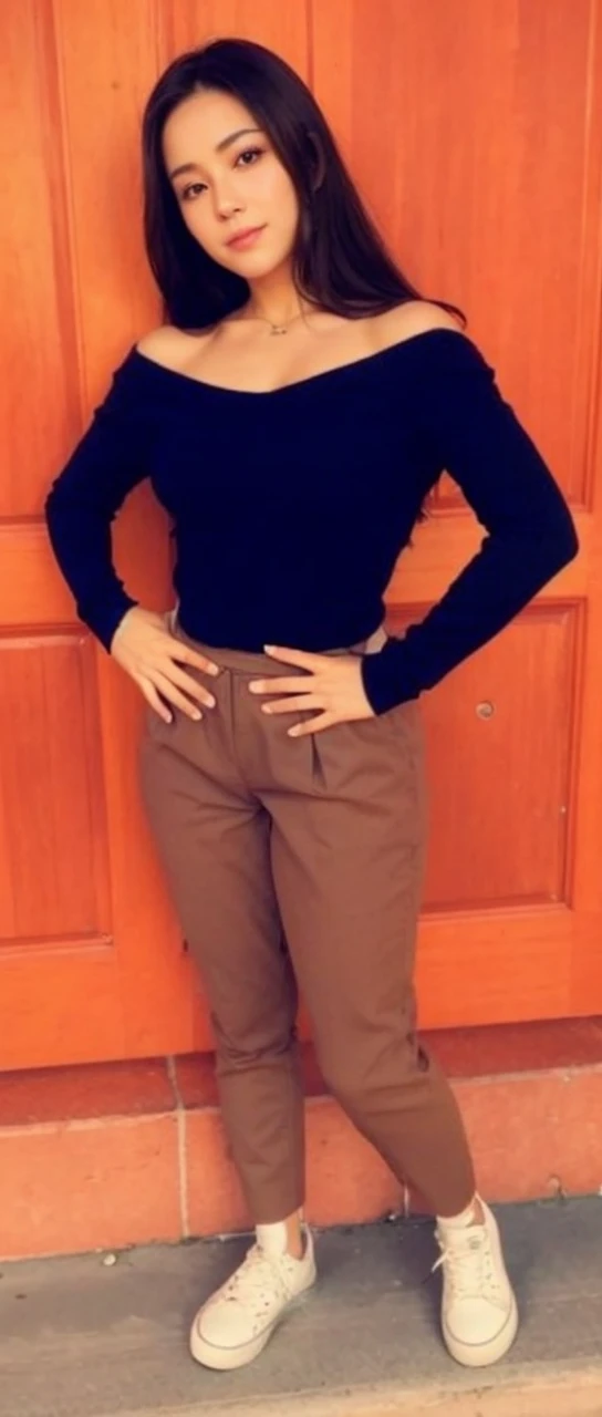 Black pleated leather skirt