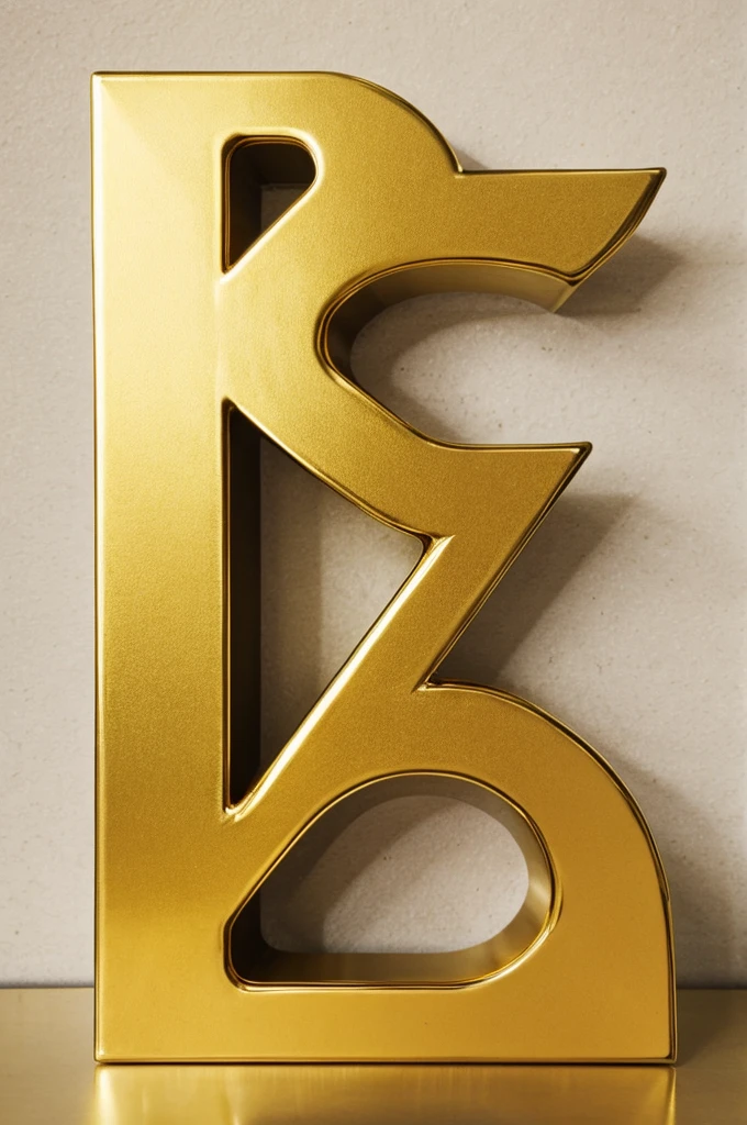 An image of the letter E , M in shiny gold