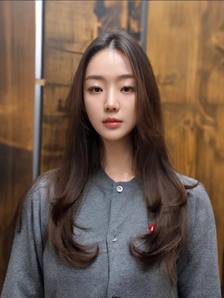 Best Quality, 8k, Masterpiece, (Portrait: 1.3), (photo realistic:1.4), (hyper realistic:1.4), Sharp Focus, looking at viewer, (smoother lighting:1.1), (increase cinematic lighting quality:0.9), realistic lighting, backlighting, light on face, ray trace, (brightening light:1.2), (Increase quality:1.4), sharp detail, (best quality real texture skin:1.4), finely detailed eyes, black_eyes, finely detailed face, 25 year old Korean woman