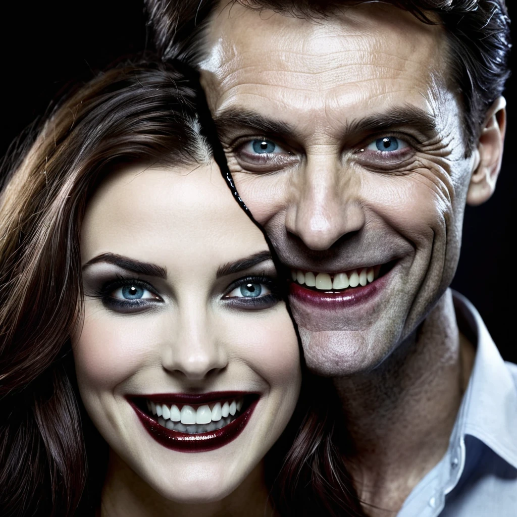 Men and women psychopath Creepy Smile