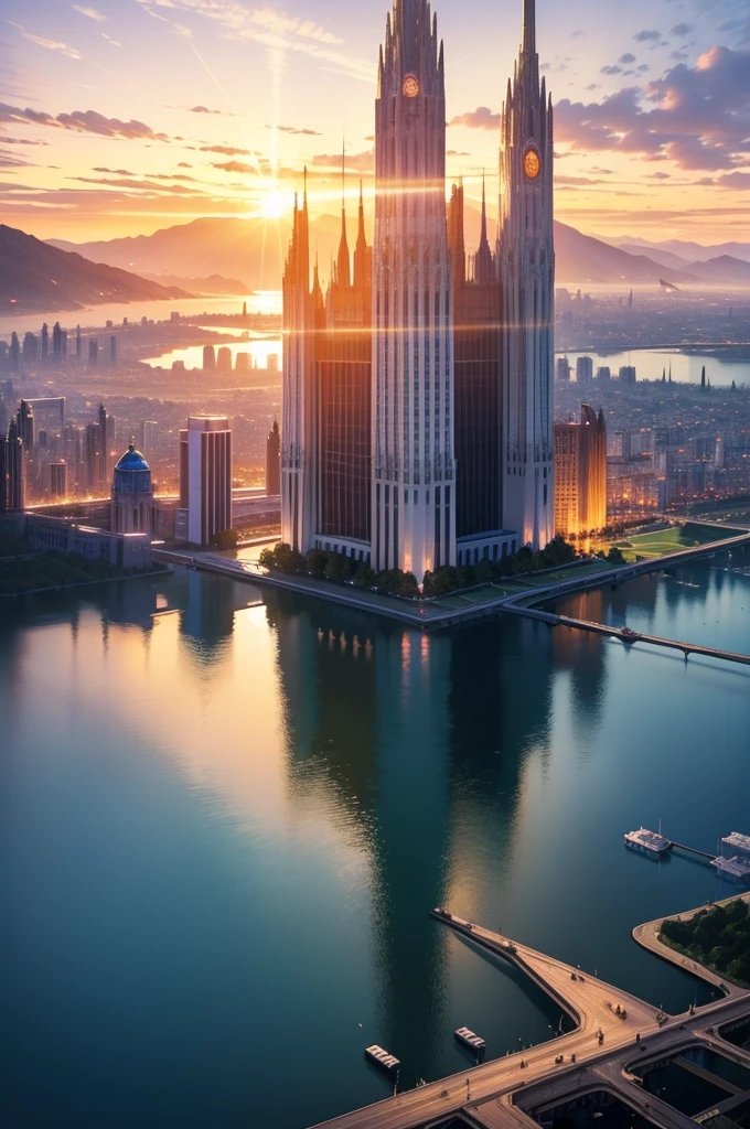 [Quadro 1]

A high-impact image shows the Academy of the Elements at sunset. The academy is majestic, with tall towers and a sparkling lake reflecting the warm colors of twilight.

"A Academia dos Elementos, A place of mysteries and challenges, awaits our heroes."