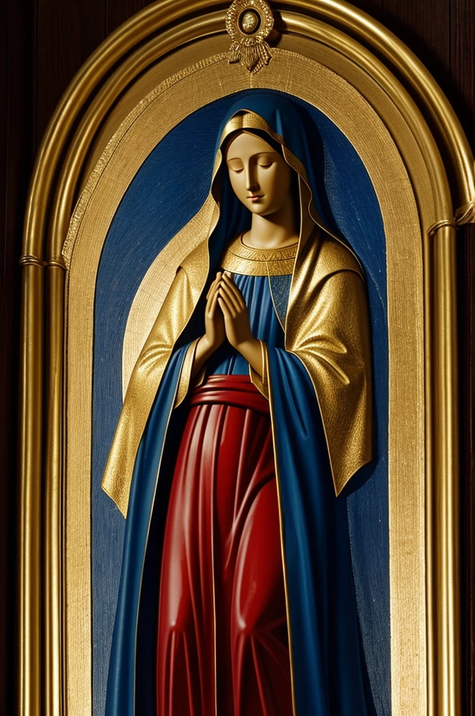 Create an image of the invocation of the Virgin Mary that looks like a craft 