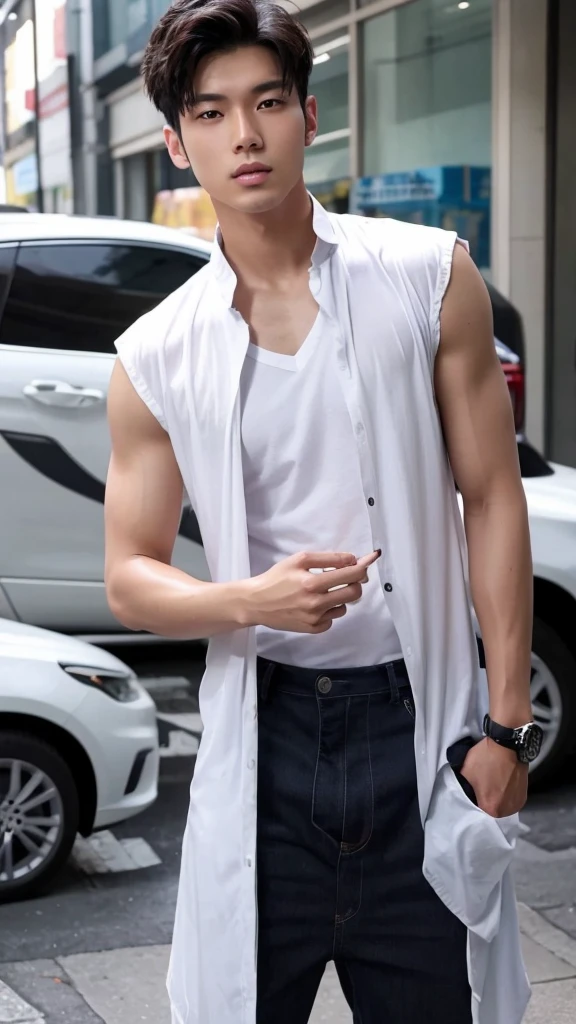 An Asian man, identical to a model called Tim Kai.