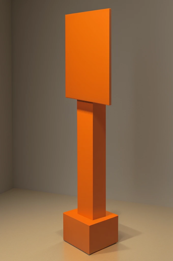 Make me a realistic orange standing cubic rectangle