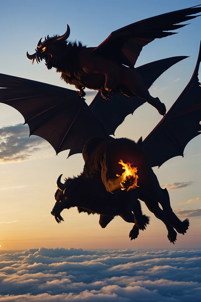 A devil flying