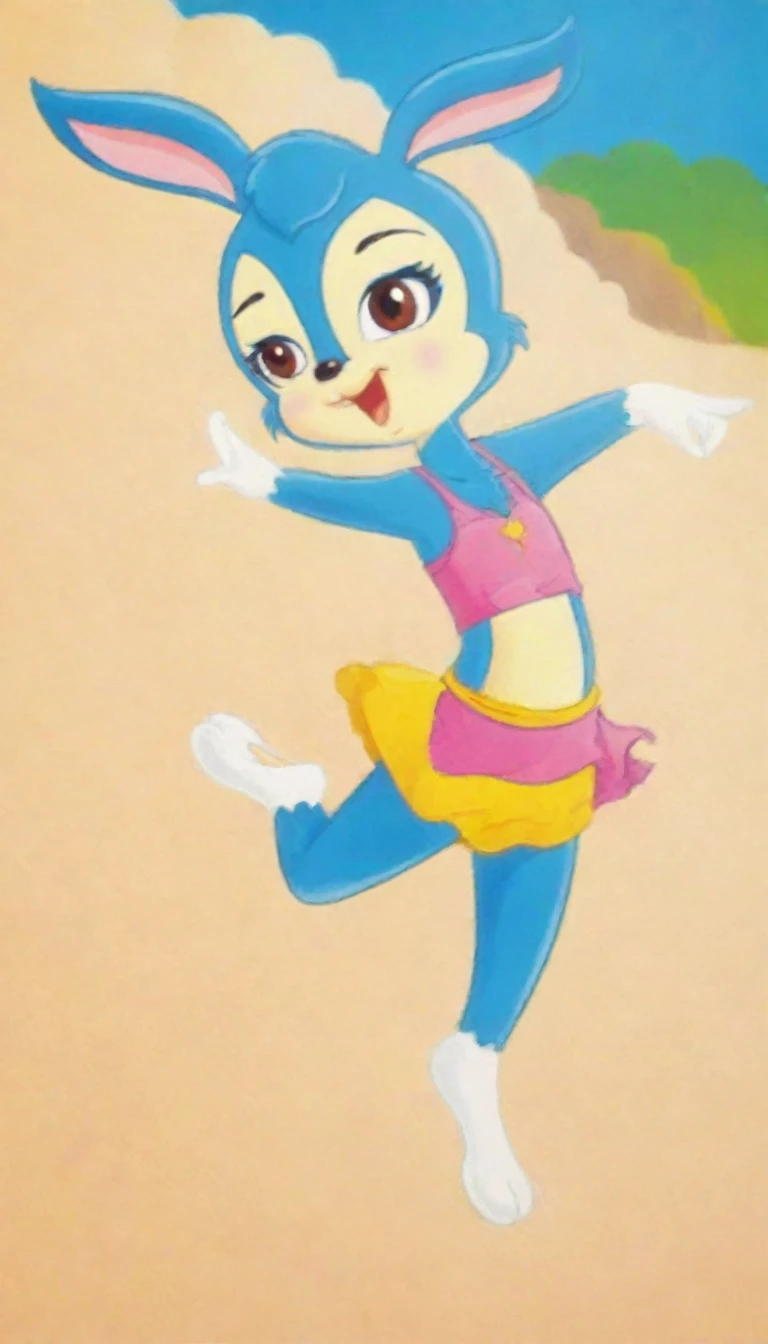 lantu,, masterpiece, best quality,Solitary,Animal ears,open mouth,Rabbit ears,Smile,hairy的,Happy,1 girl,Sexy look,Beach,Bikini,Brown eyes,blush,Gloves,Gloves,hairy,Animal nose,Leg lift,Bunny Girl,Blue fur,Blue Hair,Tail,flat chest,Raise your arms