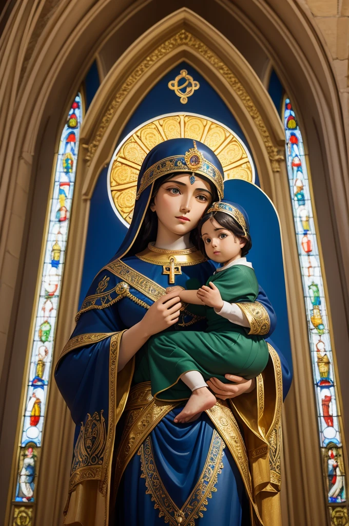My parish logo. Image of Our Lady of Perpetual Help with the main church.