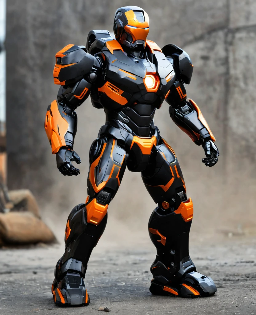 War machine, black and orange random colour, heroic, full body list, war machine (black orange colour)