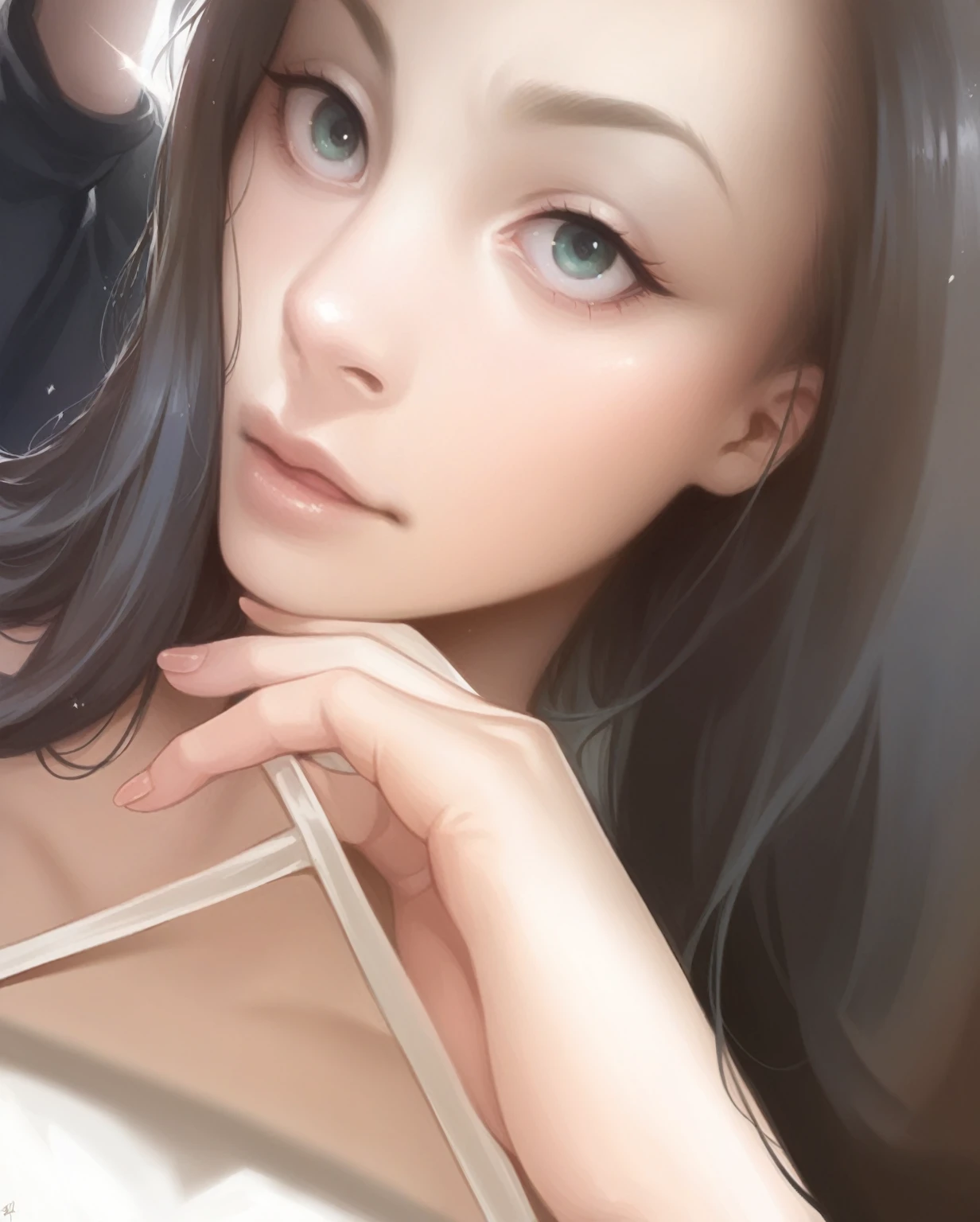 (princess carry:1.5), (masterpiece), (cowboy shot), A realistic photograph of (2 women), she has very short bowl cut hair, she is wearing (luxury black horsehide pants) and (luxury black horsehide jacket), (the woman is satisfied), dark theme, (looking at viewer), in a dark bedroom at night,
