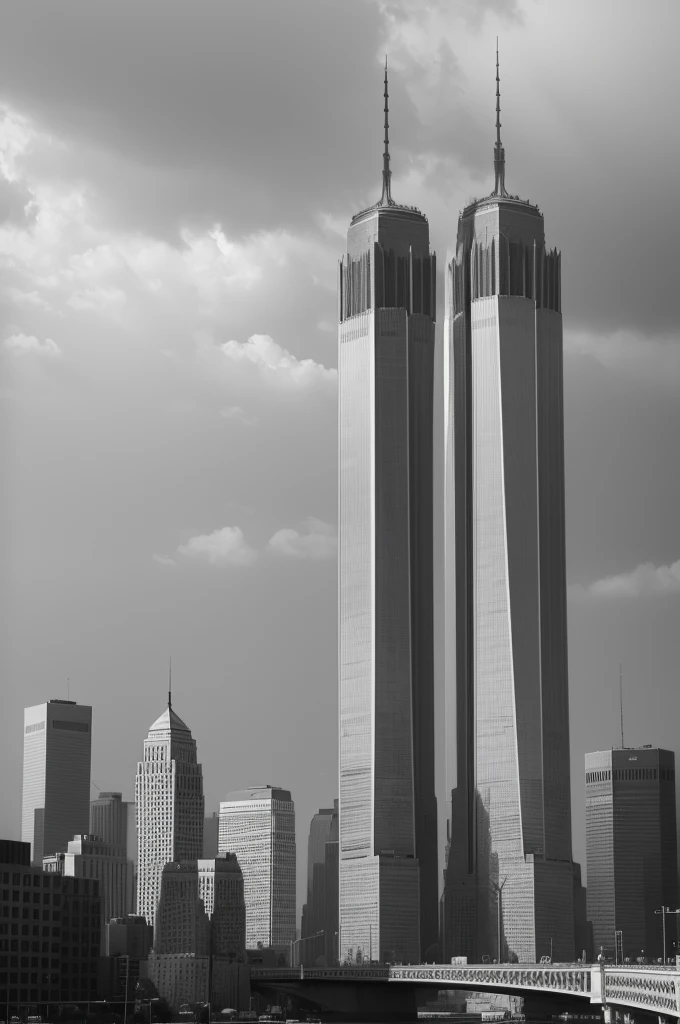 Draw the towers at the time of September 11th 