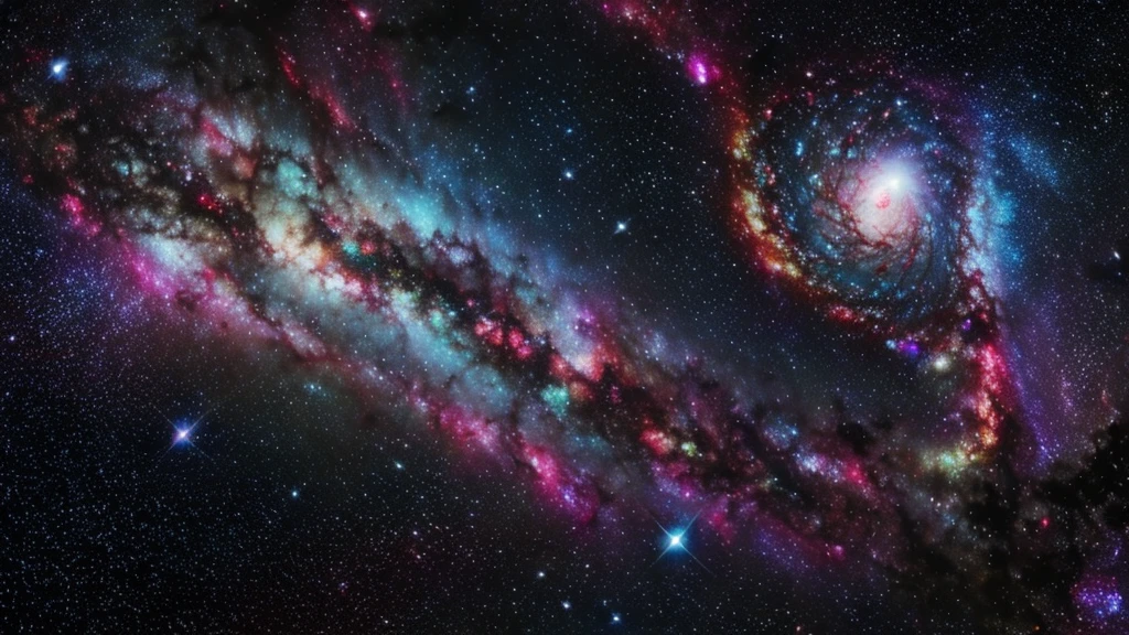 Galaxy Background, Deep space in the background, Colored background nebula, The background is an alien galaxy, Space Background, Beautiful space, Galaxies and nebulae, Background space galaxy, Torn Color Nebula, nebula in the background, Space nebula background, Background infinite universe, (Dark Tone: 1.5) 8K, masterpiece, Highest quality,darkness、