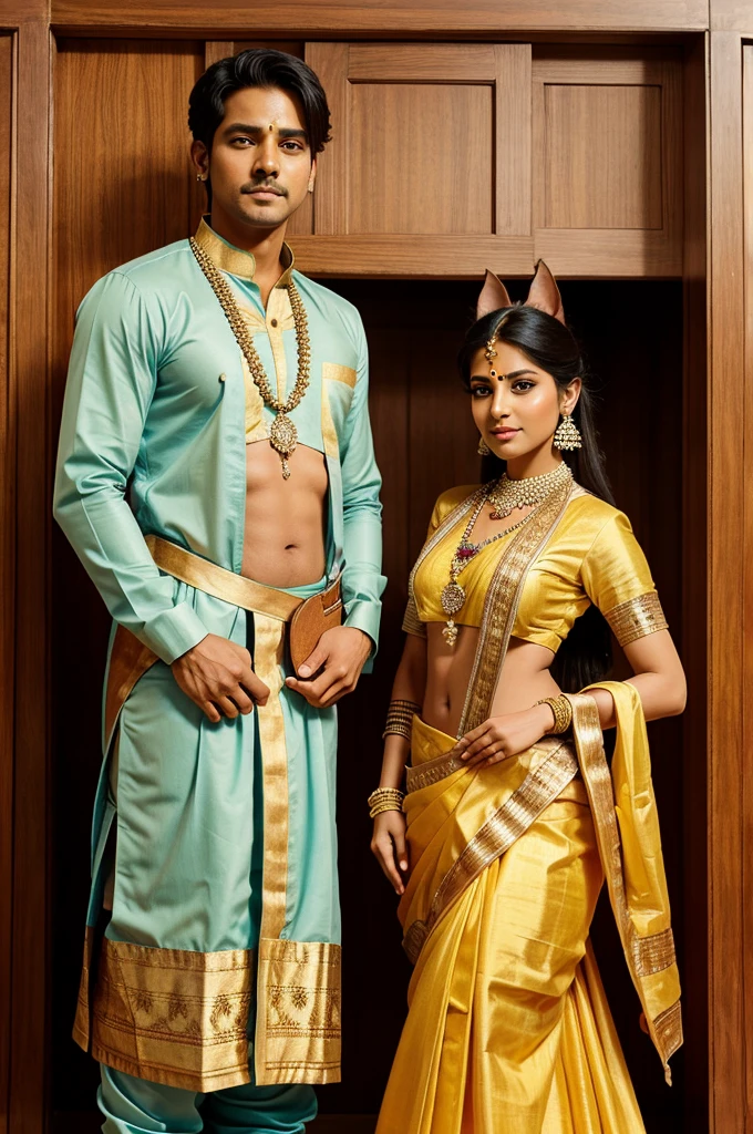 Tom and Jerry in Indian traditional costume