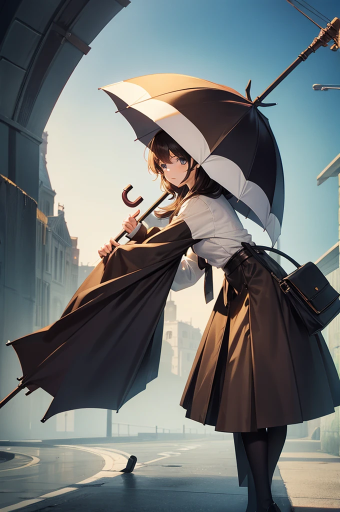 Person holding an umbrella