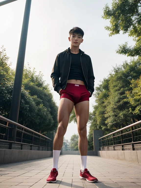 teenagers , very young , light-skin , wearing an dark red sexy underwear, tmasterpiece,k hd,the feet,Transparent sports vest,semi transparent,black long socks,The barefoot , red colour , handsome and cute , extreme cute boy , white skin , dark red underwear boxers shorts , extremely tall and cute boy ,oppa model , handsome model , full body , dark red boxers underwears short shorts , black socks , white light-skin , Chinese model , young boy , white skin , handsome and extremely cute , red boxers underwear shorts , long black socks , handsome model , at the park , jogging , model oppa , long legs , jogging , running , high knee black socks ,black long socks , stand up , extremely tall , extremely high , red underwears , red sports underwear , long black socks , clean and white legs , Chinese model , extremely long legs , looking at the camera , clean and white thigh , heavy bulge , kid face , b , wearing red underwears boxers , light and white skin , Chinese model , strike a pose , sexy pose , flexing pose , show off his handsome pose , size different , height different , tallest boy in the world , height comparison with other boy