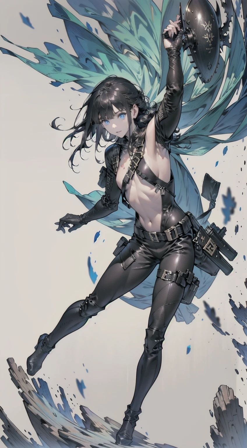 (((custom combat suit)))、Beautiful artwork illustration，Beautiful digital artwork、(((Very long black hair、long hair)))、(((Change into a diving suit))),(masterpiece、Highest quality、Highest quality、Beautiful and aesthetic:1.2)、Check it out,Small and slim body, solo, One Girl, Highest detail、Vivid texture、Slender body, Full Body Shot, Beautiful Blue Eyes, beautiful girl, Small Face、White skin、 ((Body Armor:1.5))、(Sharp focus),(Cowboy Shot),((Black tactical glove armor、戦術的なBody Armor、gun belt、Gun Holster))、