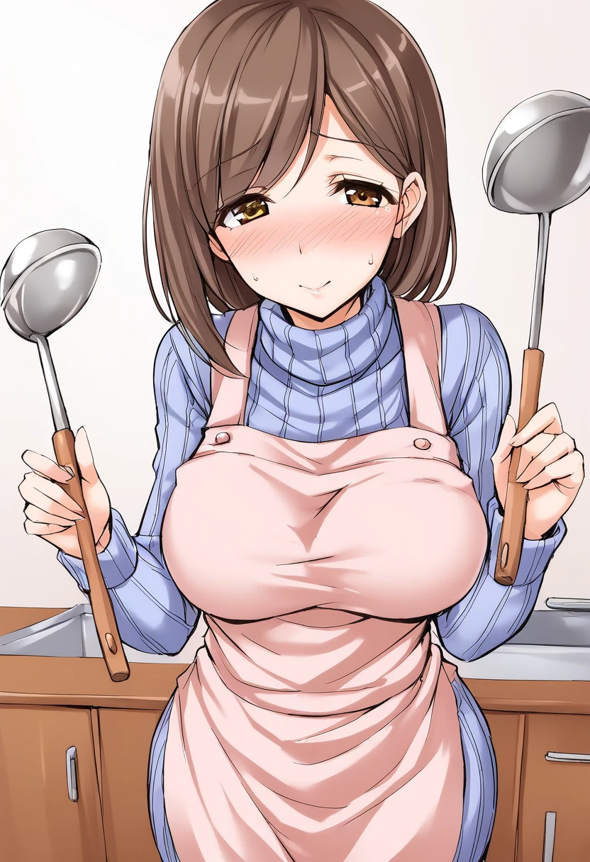 1girl,solo,blush,cowboy shot,zemimama,(ladle:1.1),best quality,