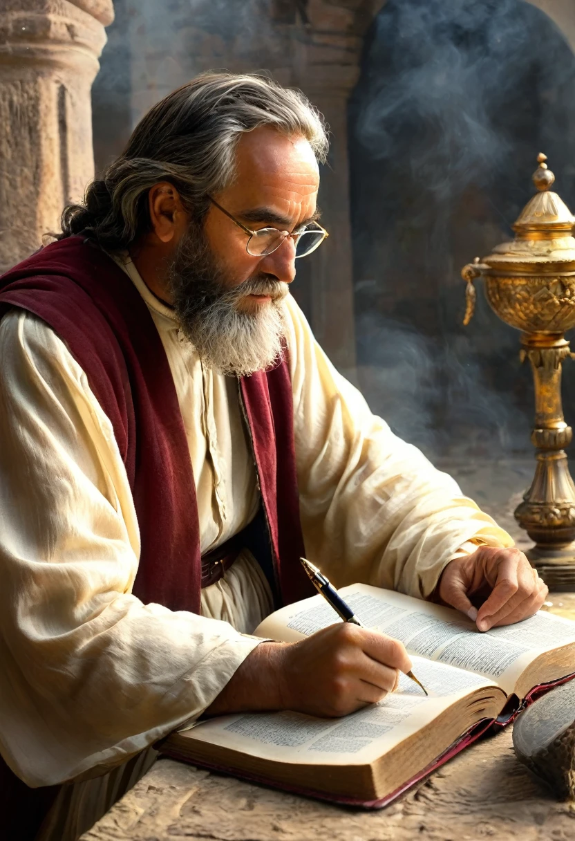 Paul writing the Bible 2,000 years ago