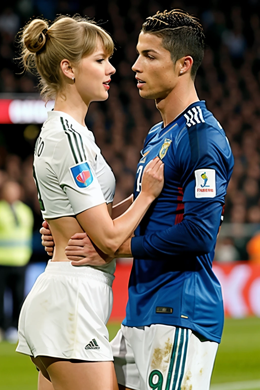 Cristiano Ronaldo and Taylor Swift in action