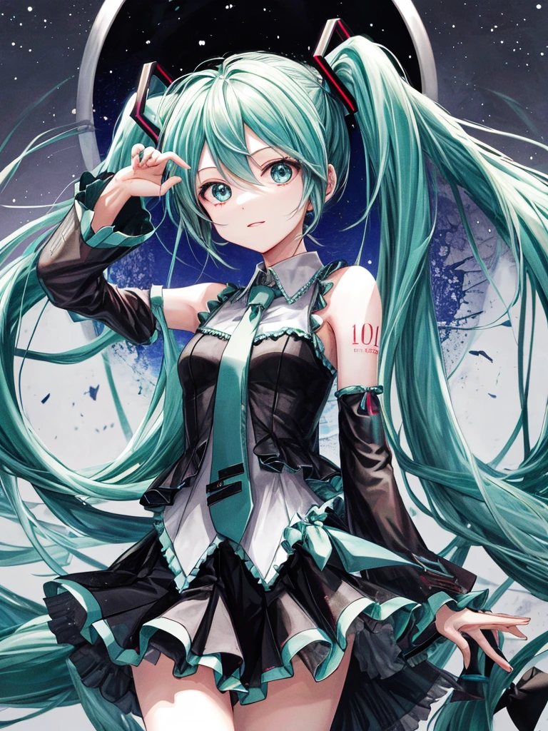 hatsune miku, dark witch
