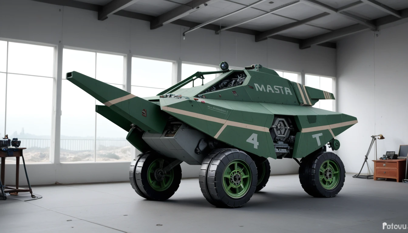 mecha, combat robot, mechanic body, bedroom, fat ass, wide hips, curvy, faceless, full body, masterpiece, ultra high quality, detailed hands, detailed body, cinematic picture, quadruped robot, feral, 