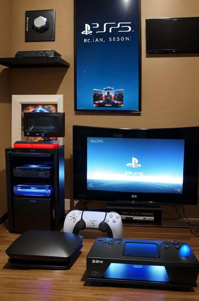 All video games in one picture with ps5 remote 
