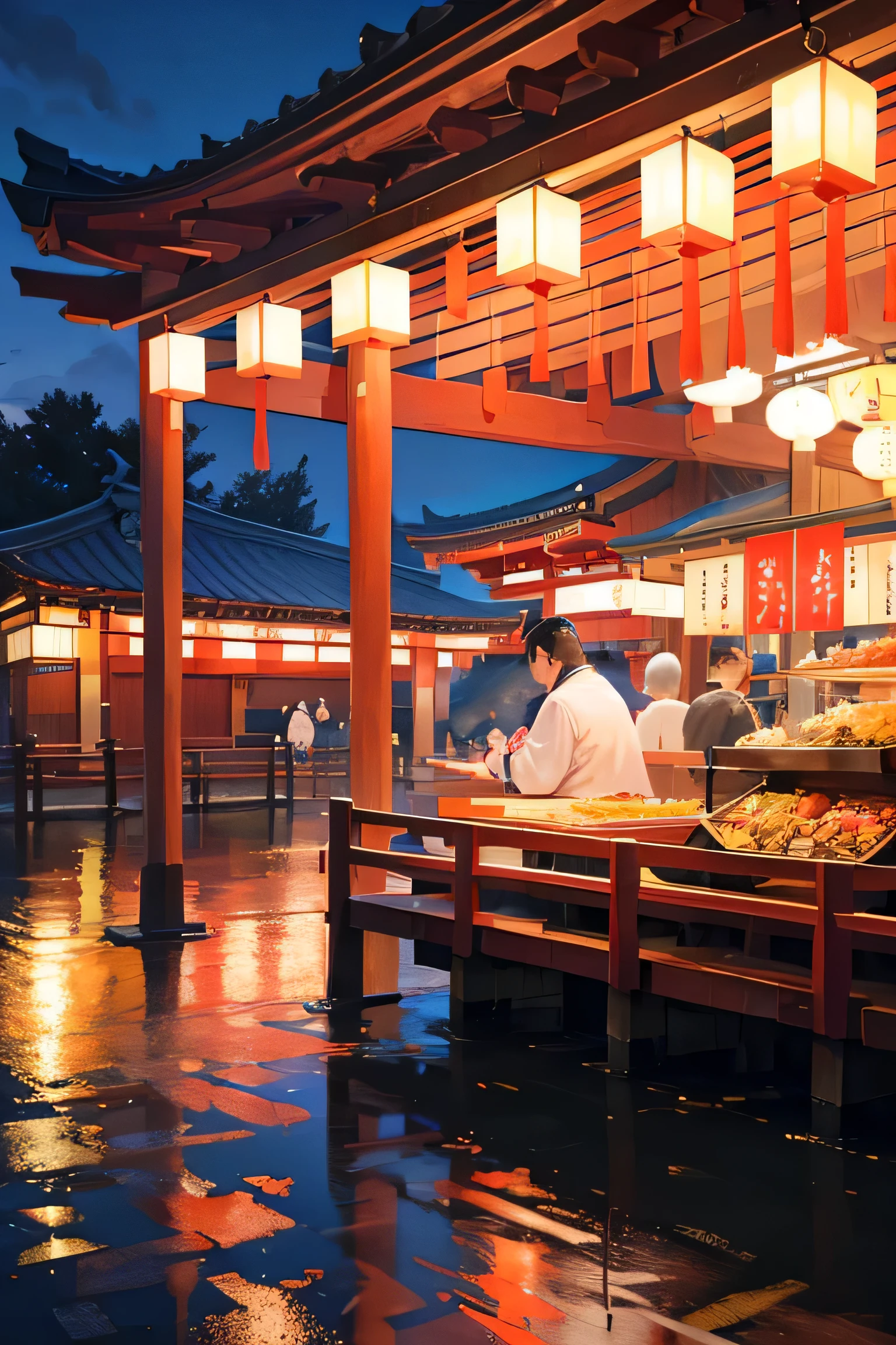 (Landscape only)、Scenes from Japanese festivals、Night food stalls