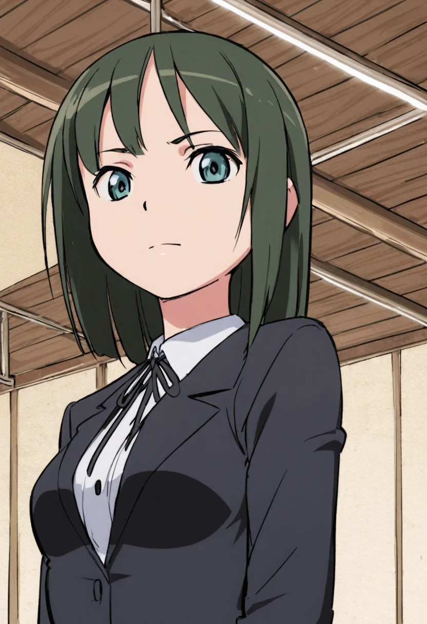 Woman with small breasts