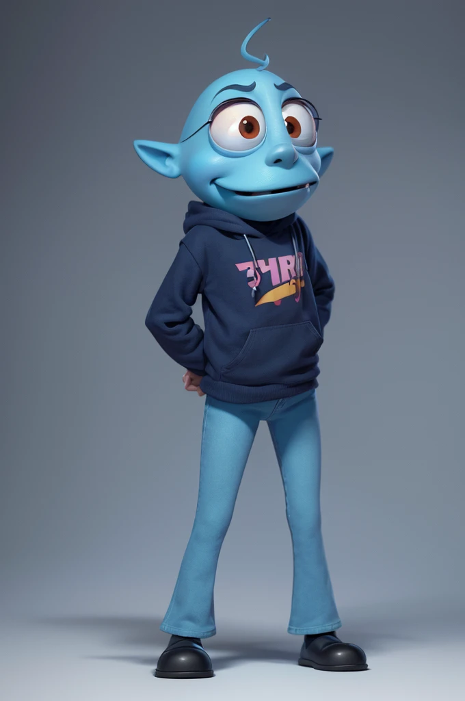 Anxiety character from amusingly, disney pixar style, 3d