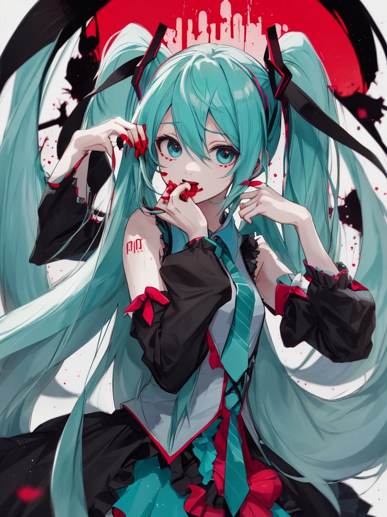 hatsune miku, blood, vampire